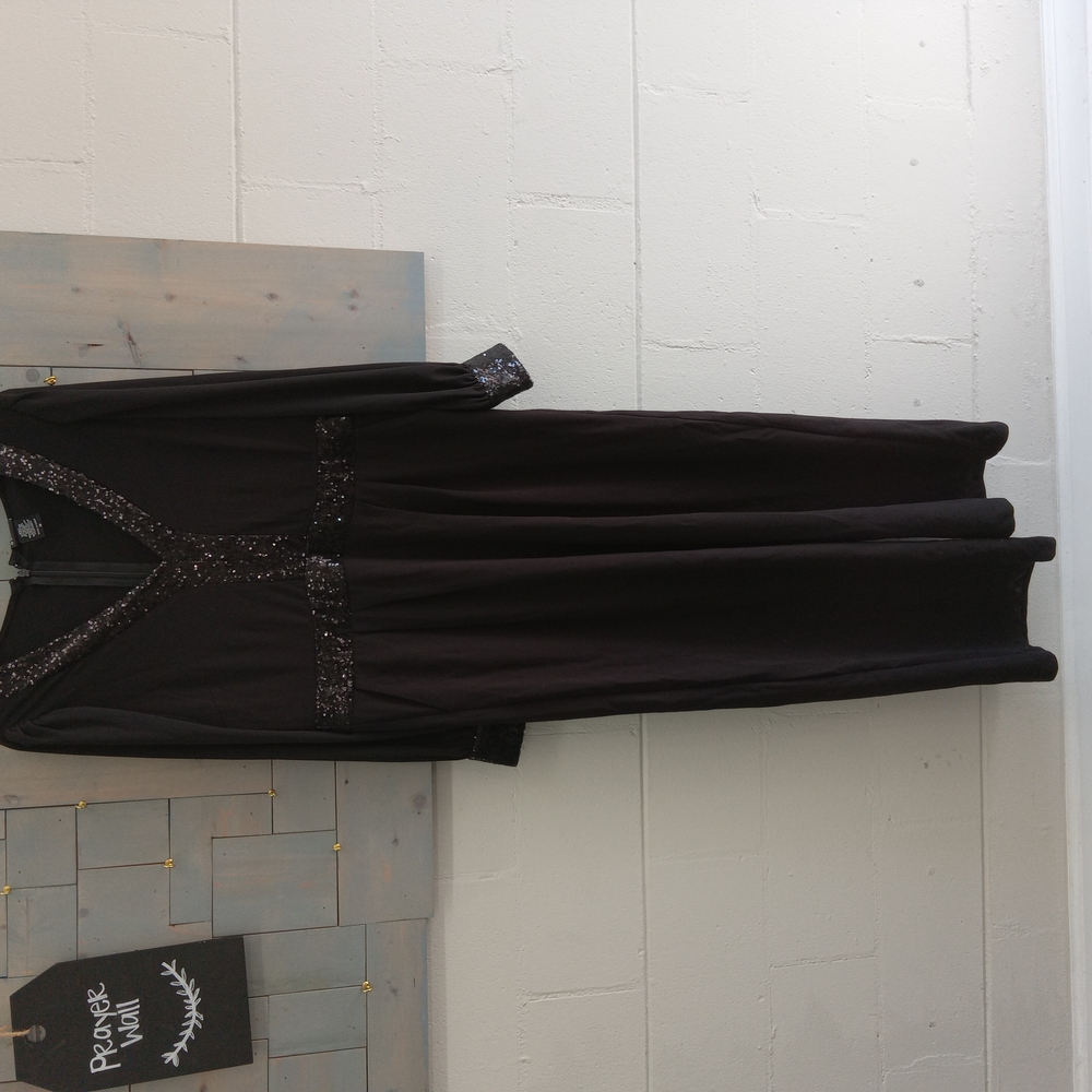 Elegant Black Romper with Sequin Details